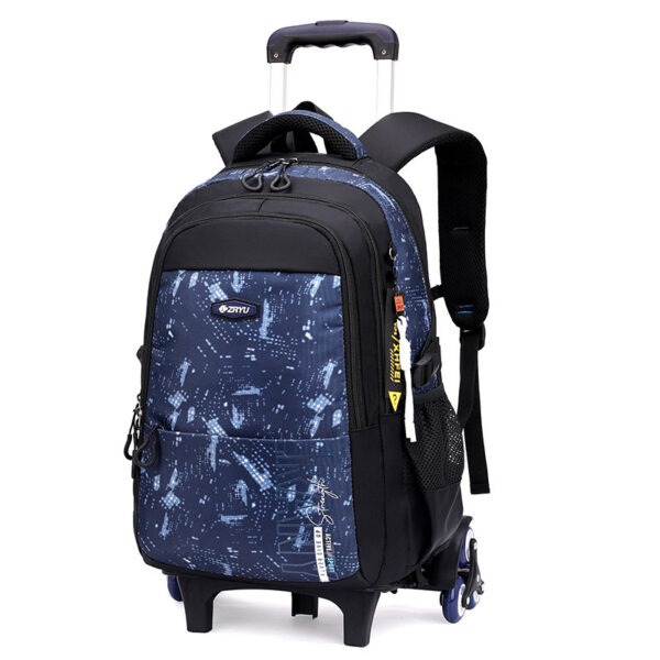 Boys Rolling Backpack Kids Backpack with wheels for Middle school Trolley Luggage Bag (1)