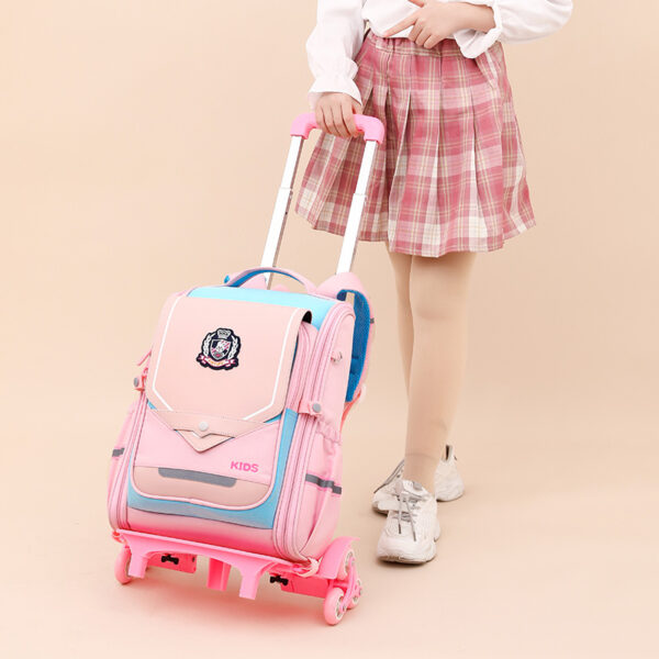 Fashion New Style waterproof backpack kids school trolley bags name brand latest bags for girls (1)